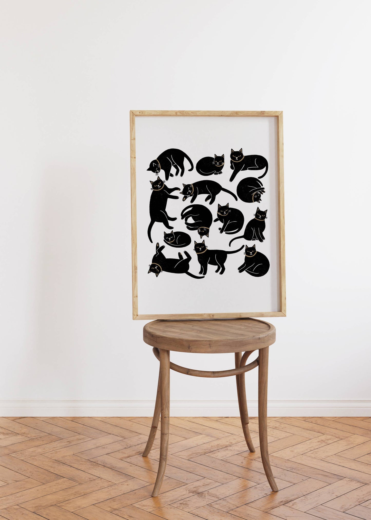 Cats, Cats, Cats- Limited Edition 2 Colour A3  Riso Print