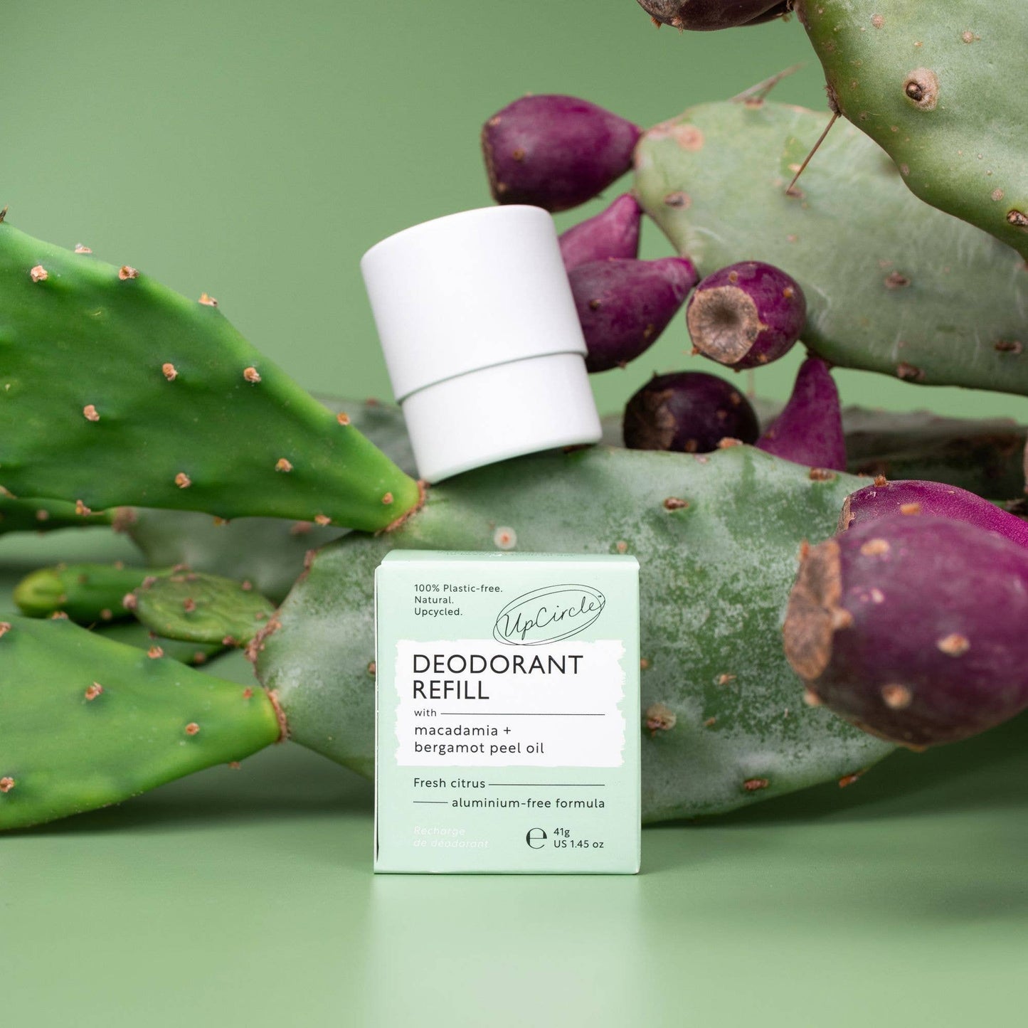 Plastic free Summer Refillable Deodorant with Macadamia + Bergamot