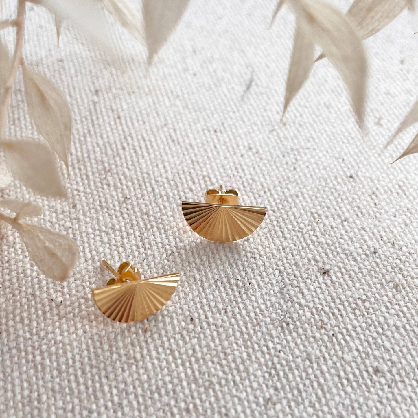 Gold plated sunrise studs