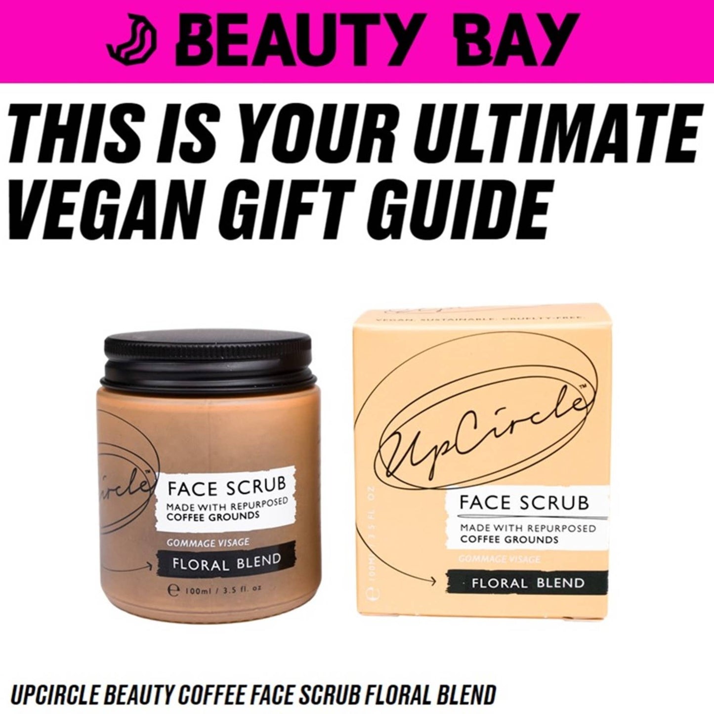 Face Scrub with Coffee + Rosehip [Floral] Vegan Exfoliator