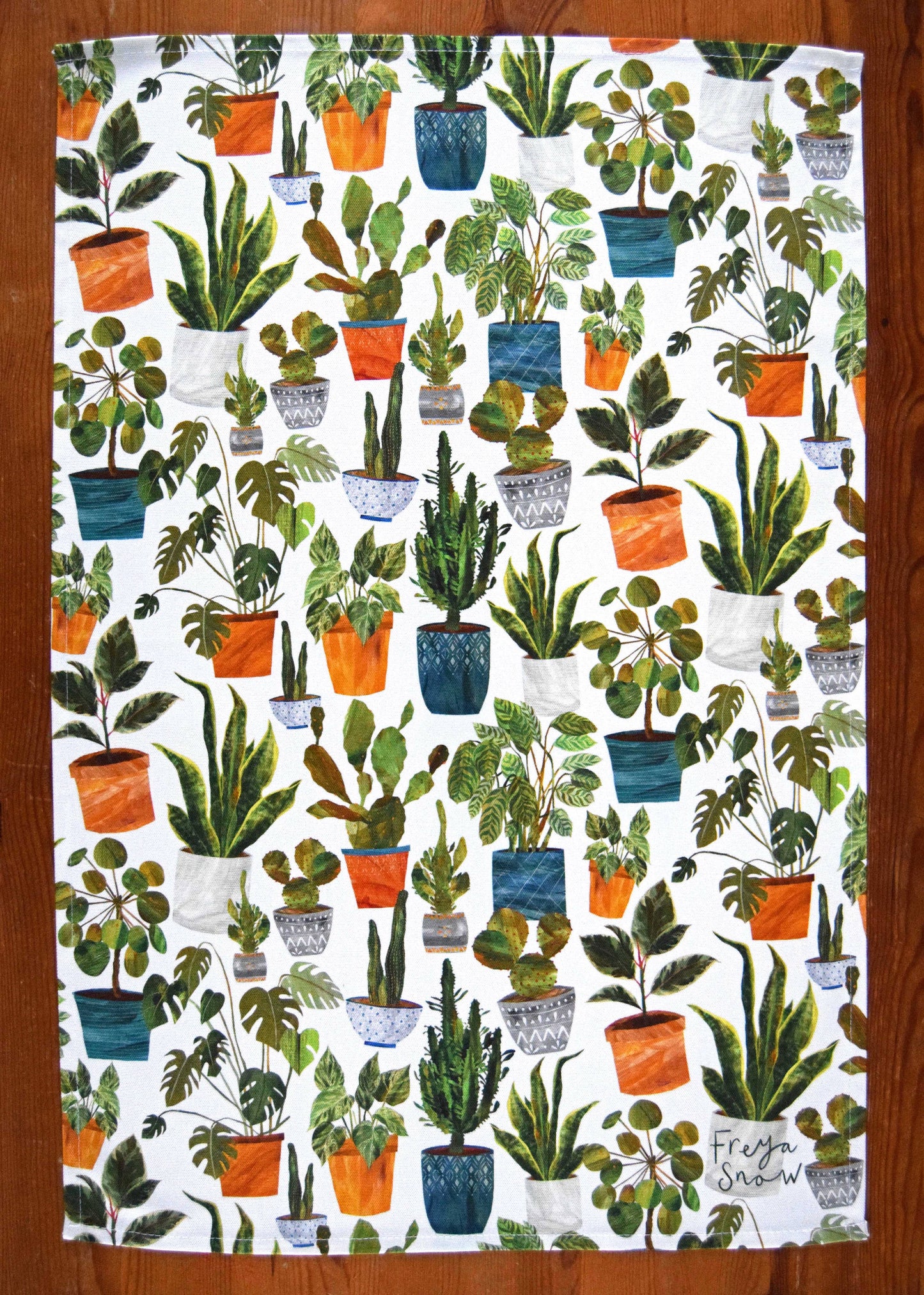 Houseplants Tea Towel / Cotton Dish Towel / Kitchen Towel