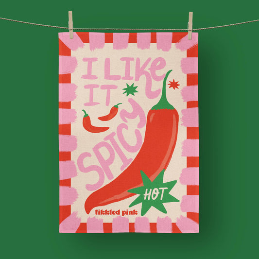 I Like It Spicy Tea Towel | Chili Pepper Kitchen Towel