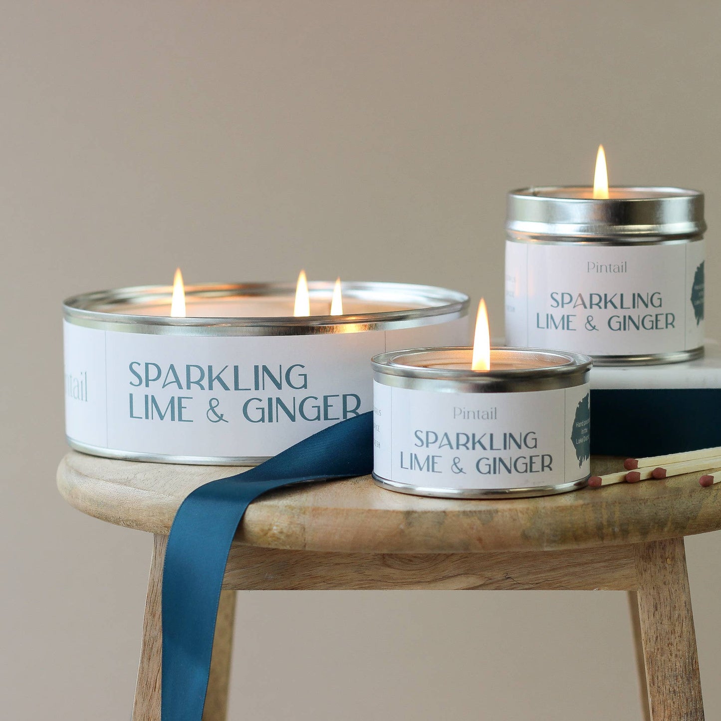 Sparkling Lime and Ginger Classic Tin Candles | Candles