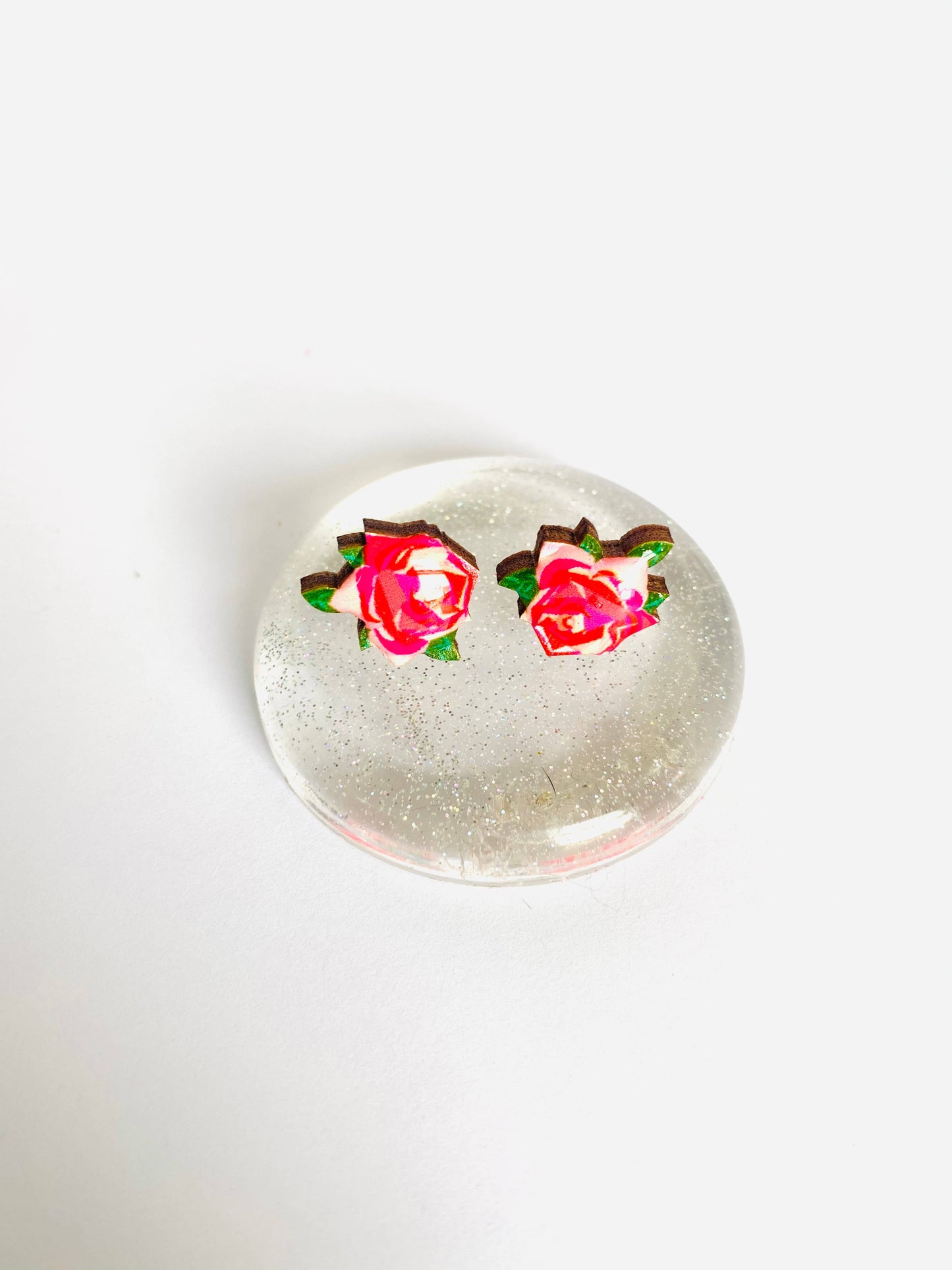 Pretty small rose stud,floral studs,pretty jewellery