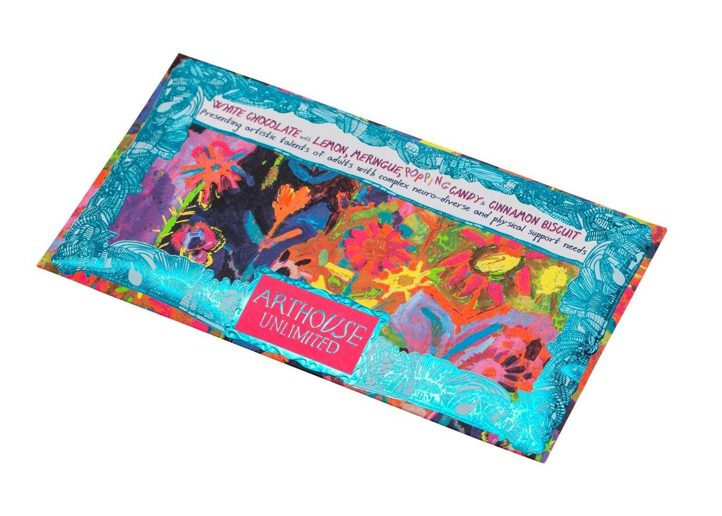 Sunflowers in the Hill, White Chocolate with Popping Candy