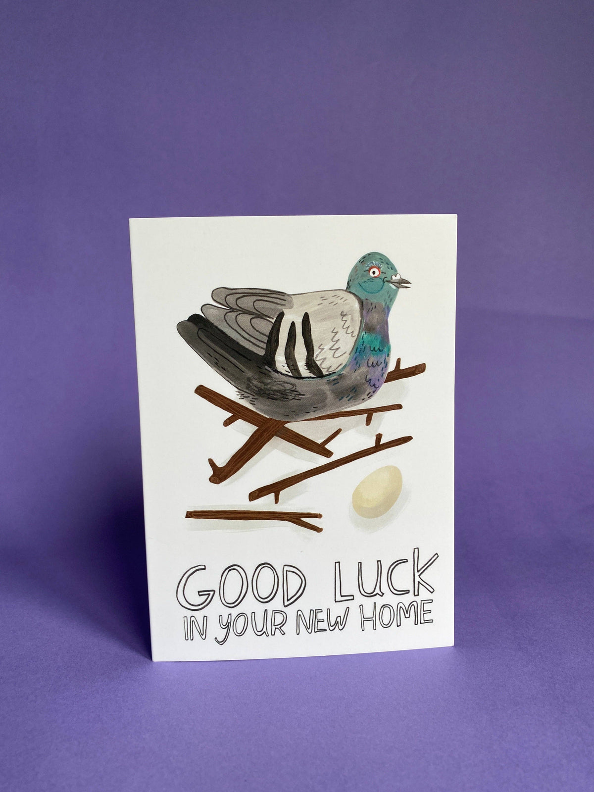 Good luck in your New Home / Pigeon / Greeting Card