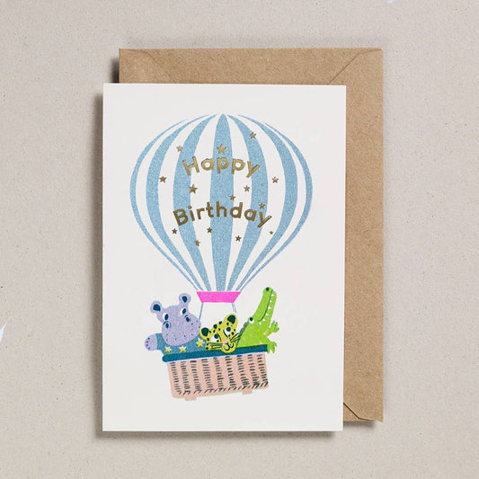 Risograph Printed Birthday Card