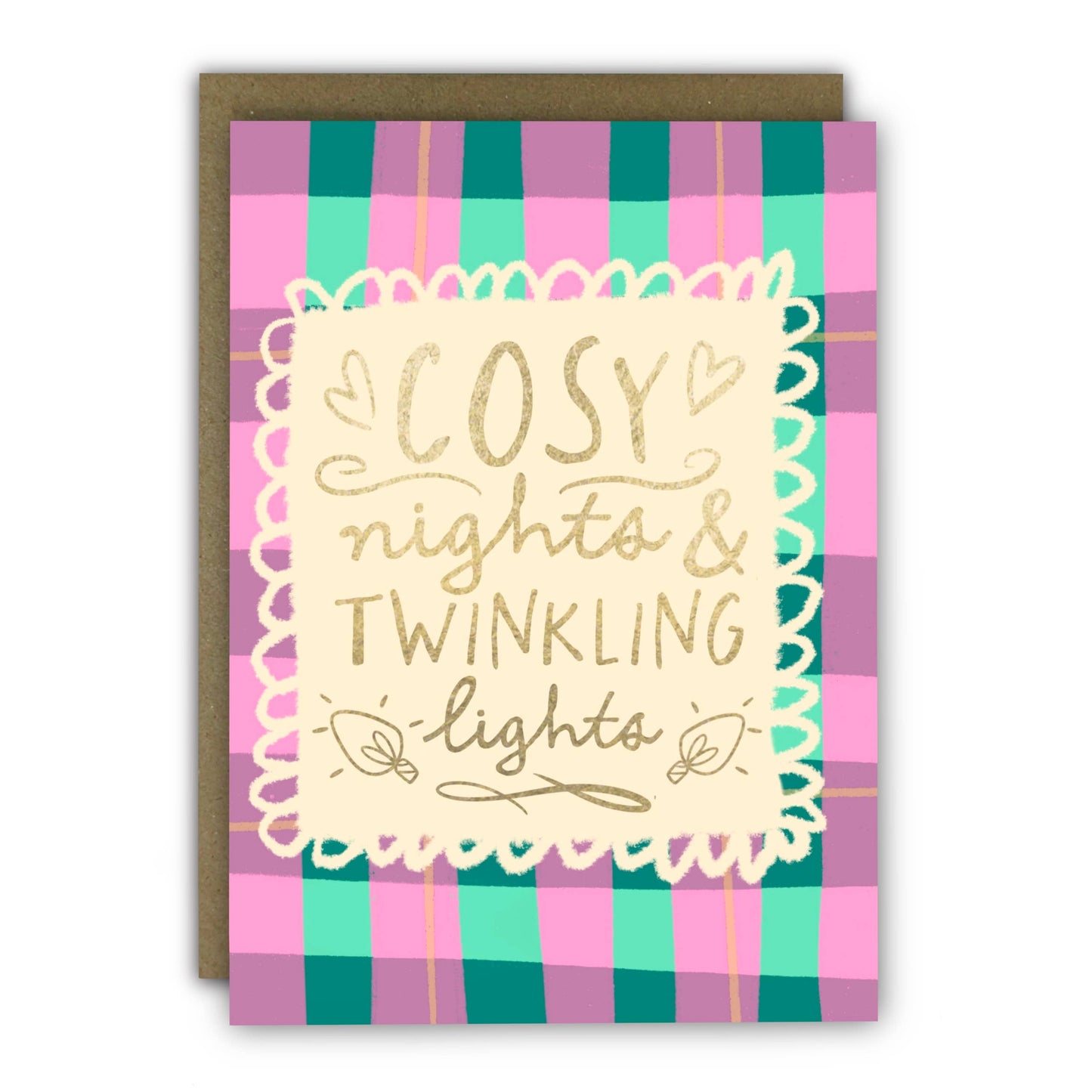 Funny Christmas Card “Cosy Nights and Twinkling Lights”