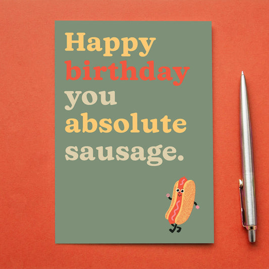 Birthday Sausage Birthday Card