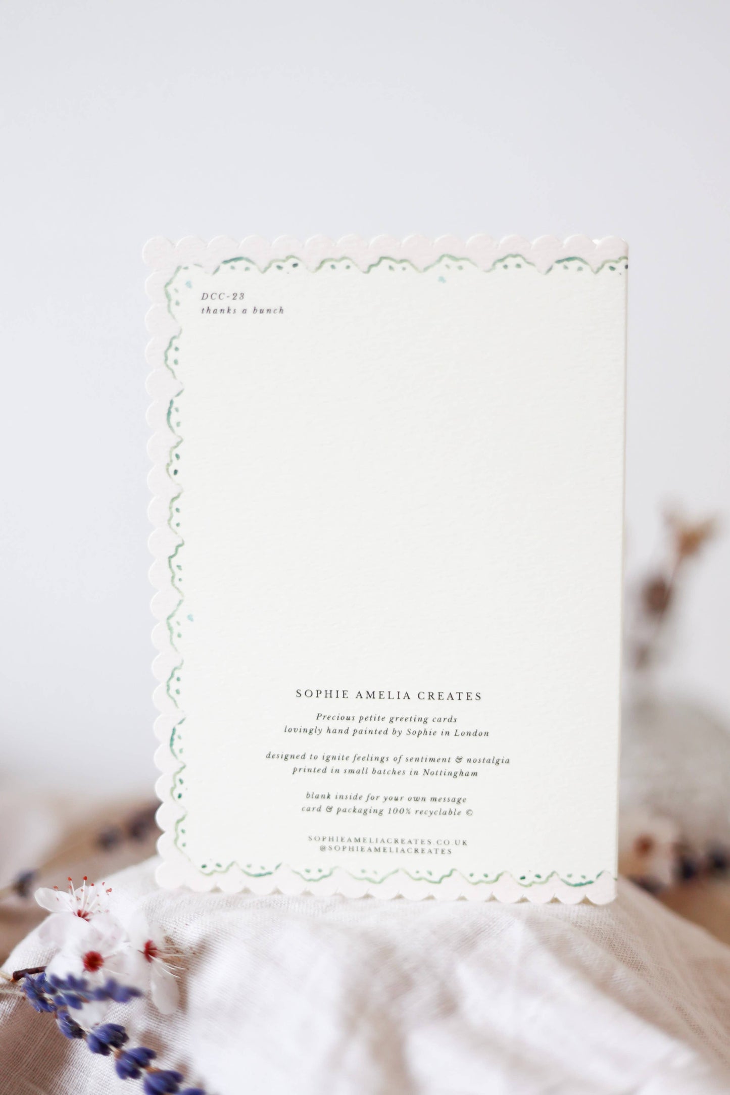 Thanks a bunch - scalloped edge card