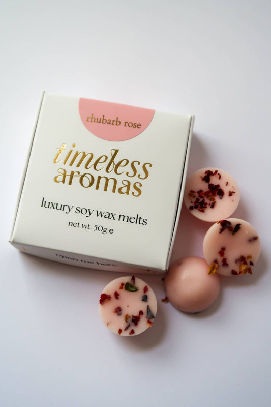 Rhubarb & Rose Wax Melts | Luxury Soy Wax Melts