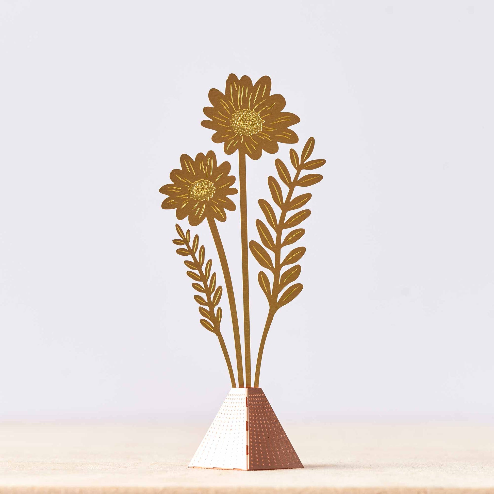 Tiny copper or brass flower bouquet, will last forever Cosmos Flower