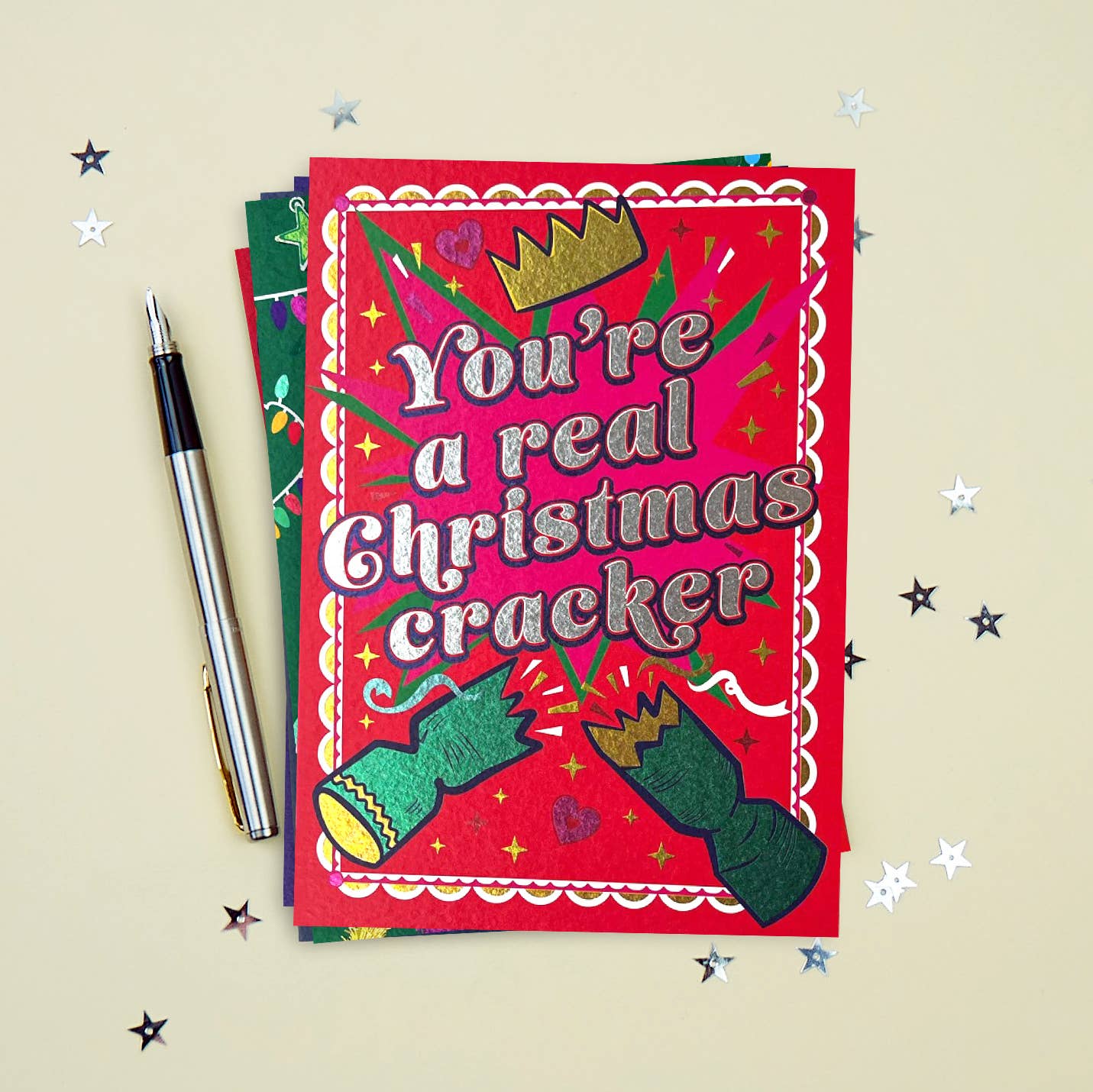 Christmas Cracker Christmas Card