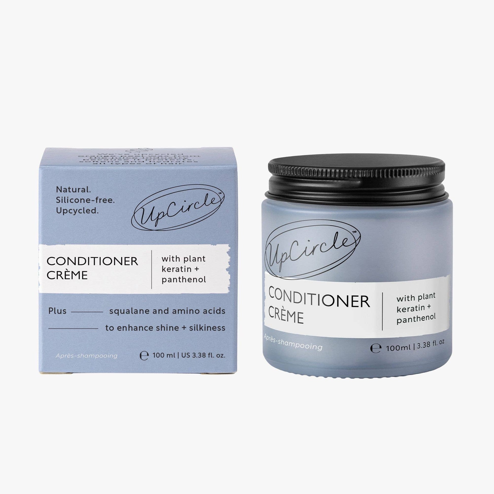UpCircle Conditioner Crème jar and packaging on a white background