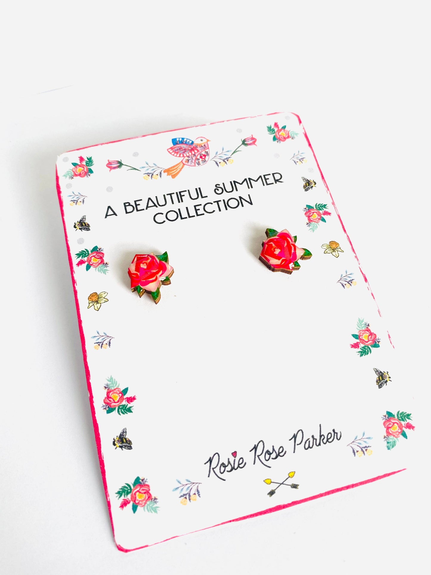 Pretty small rose stud,floral studs,pretty jewellery