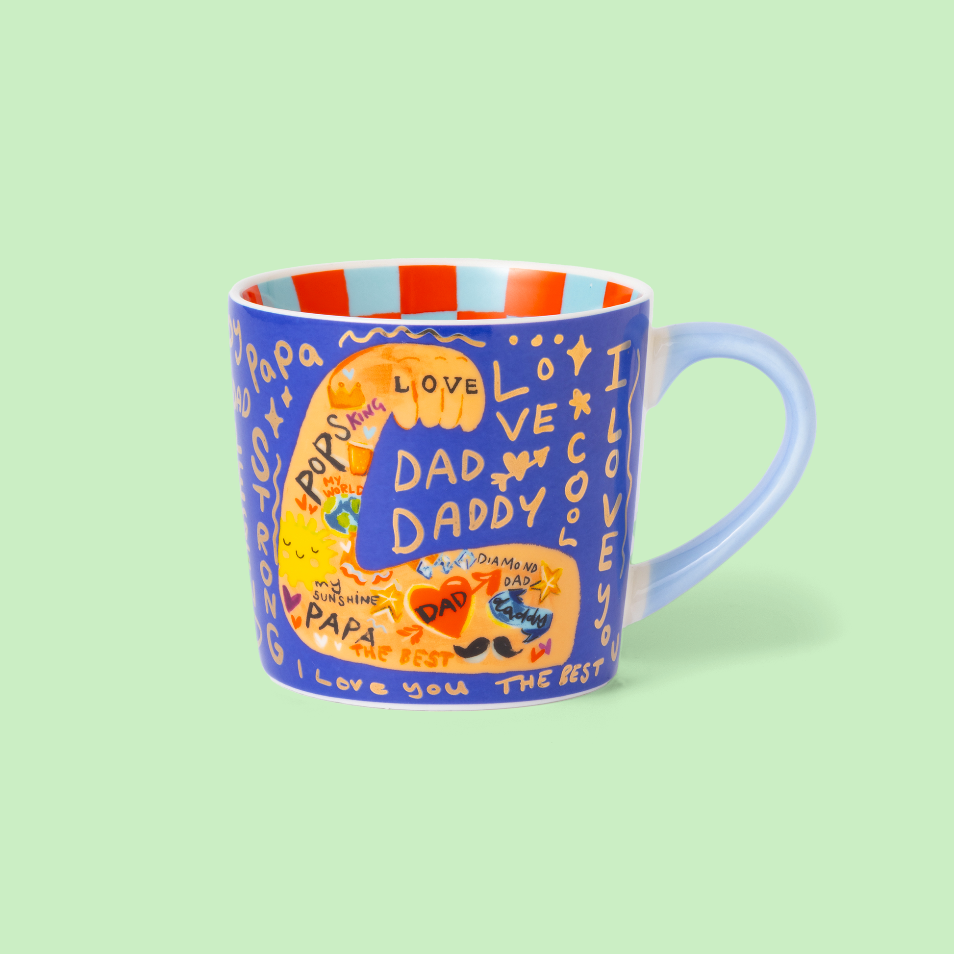mug on green background