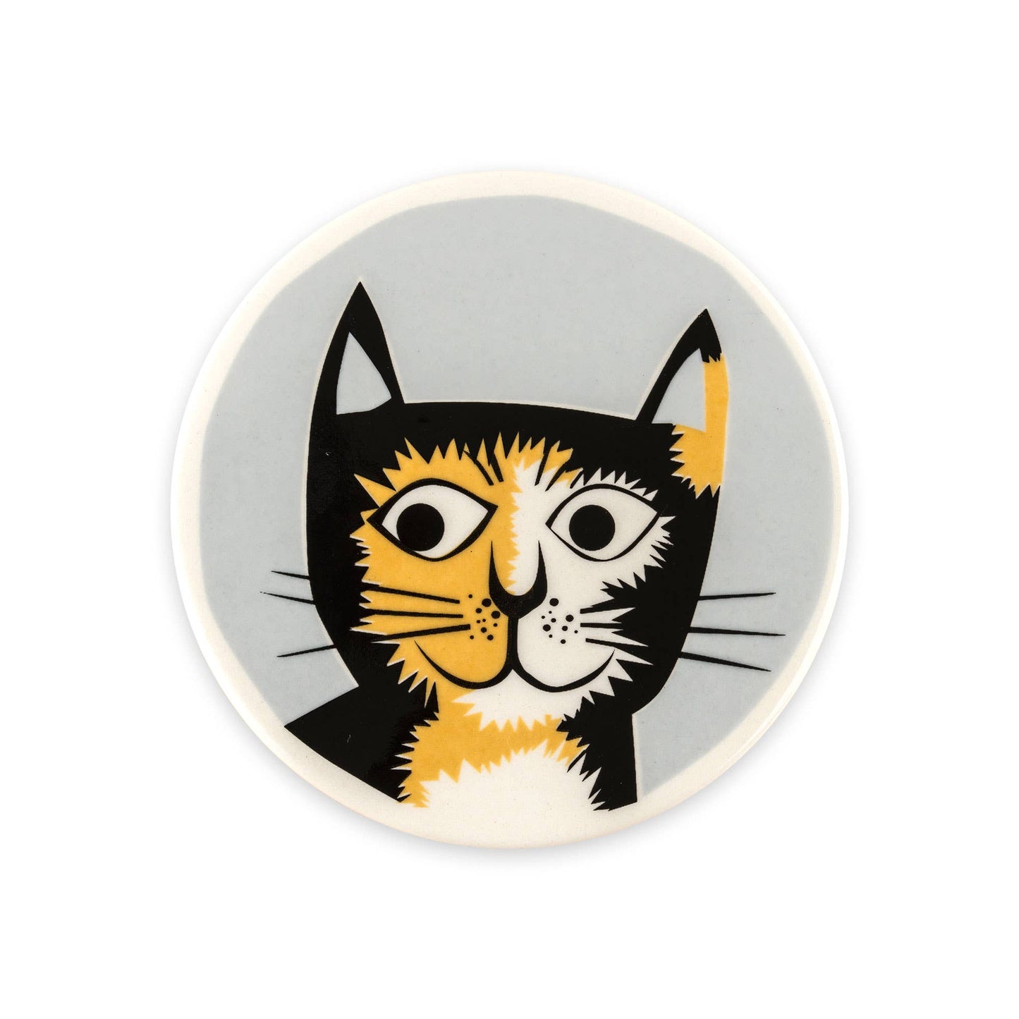 Handmade Ceramic Cat Coasters box set of 4