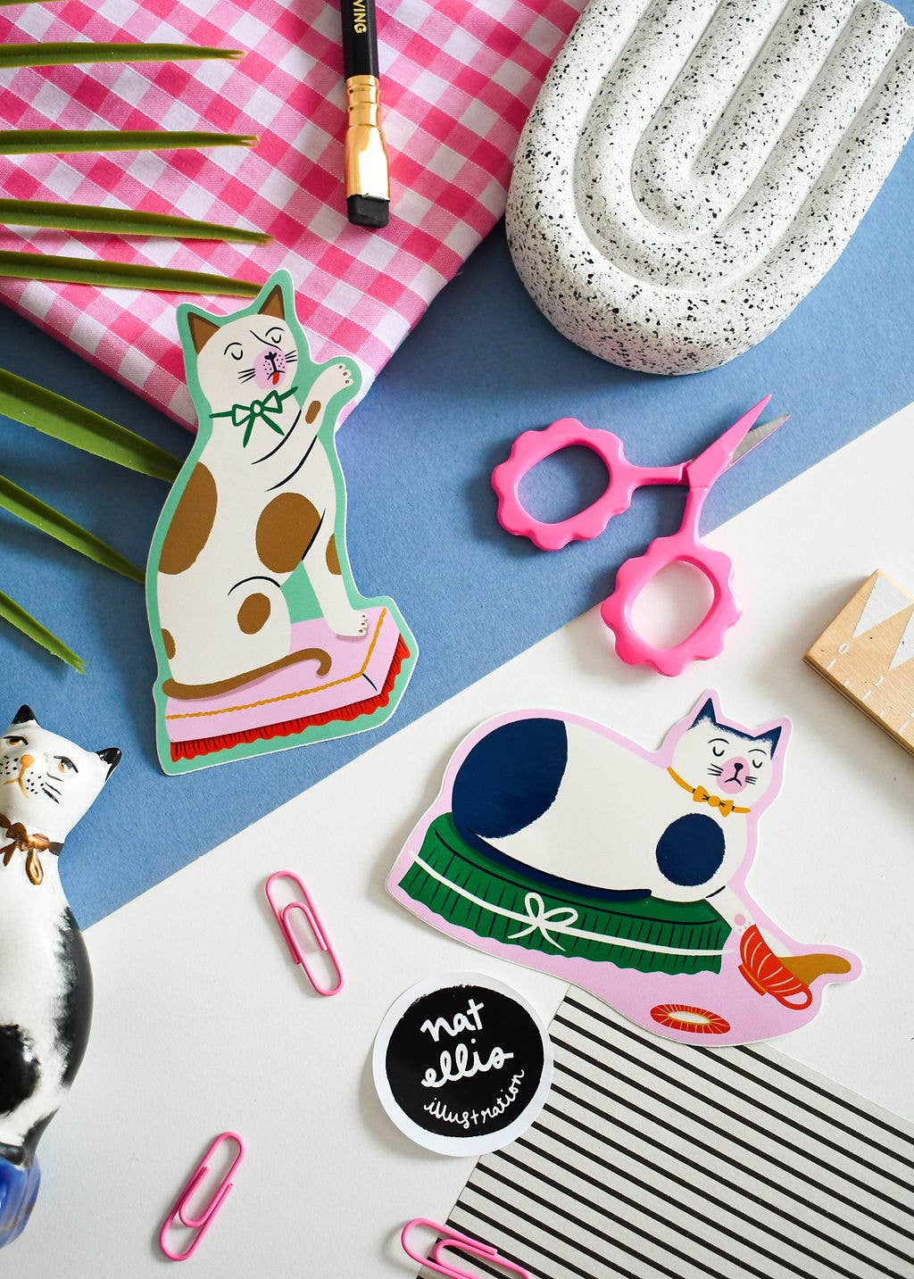 Fabulous Feline Cat Sticker 1 - Colourful Vinyl Sticker