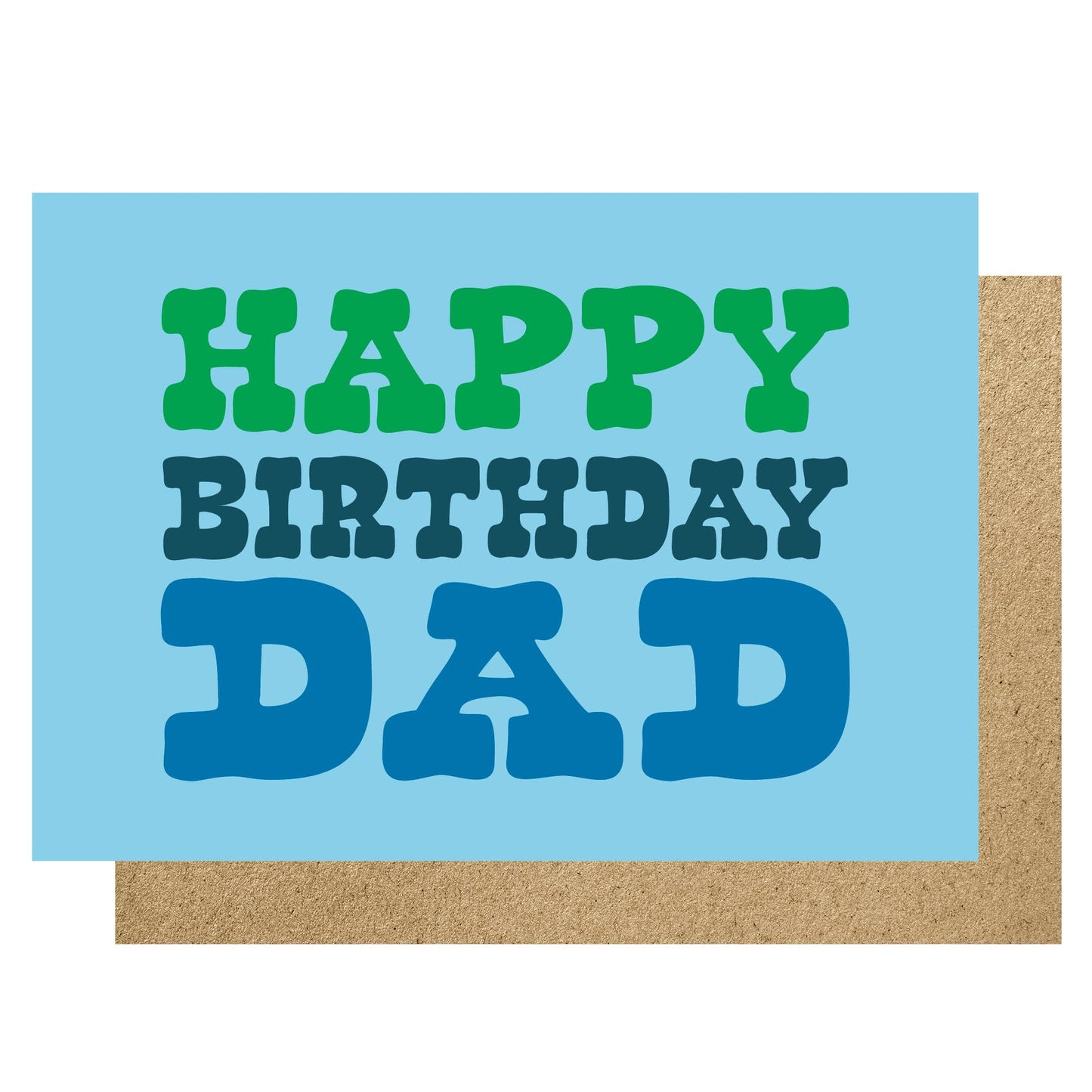 Happy Birthday Dad against a blue background.
