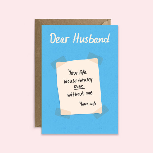 Dear Husband Love Card | Anniversary Card | Valentines Card