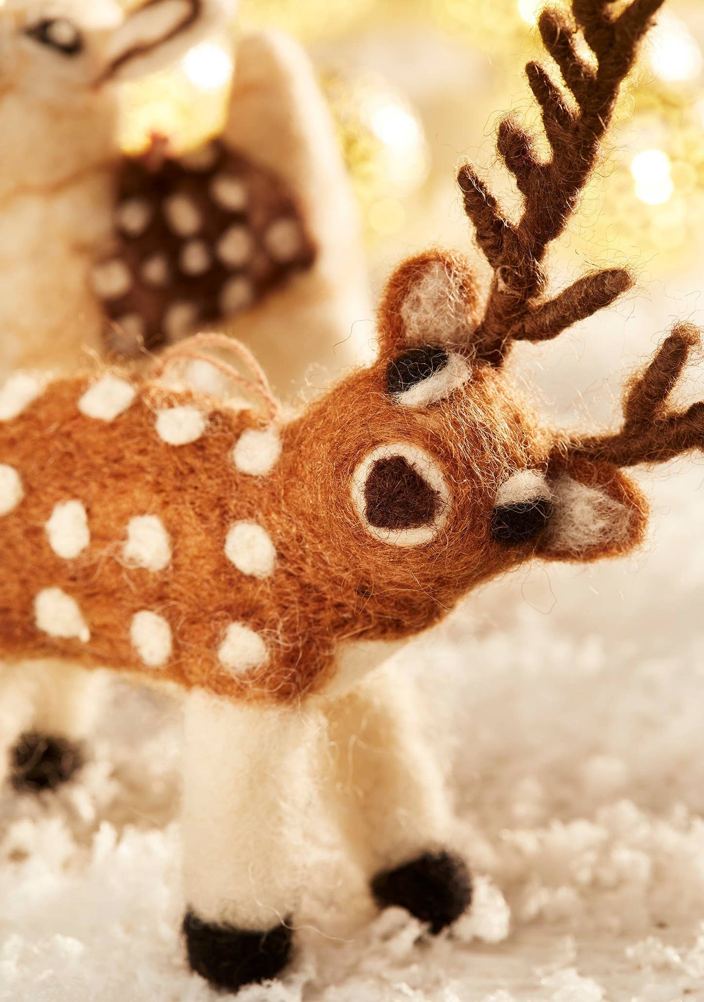 Christmas felt reindeer decoration.