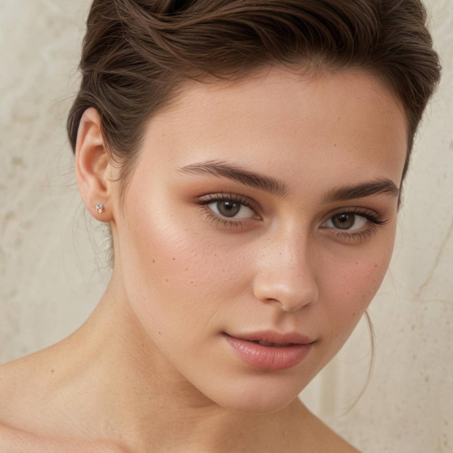 Turquoise Trio Opal Stud Earrings