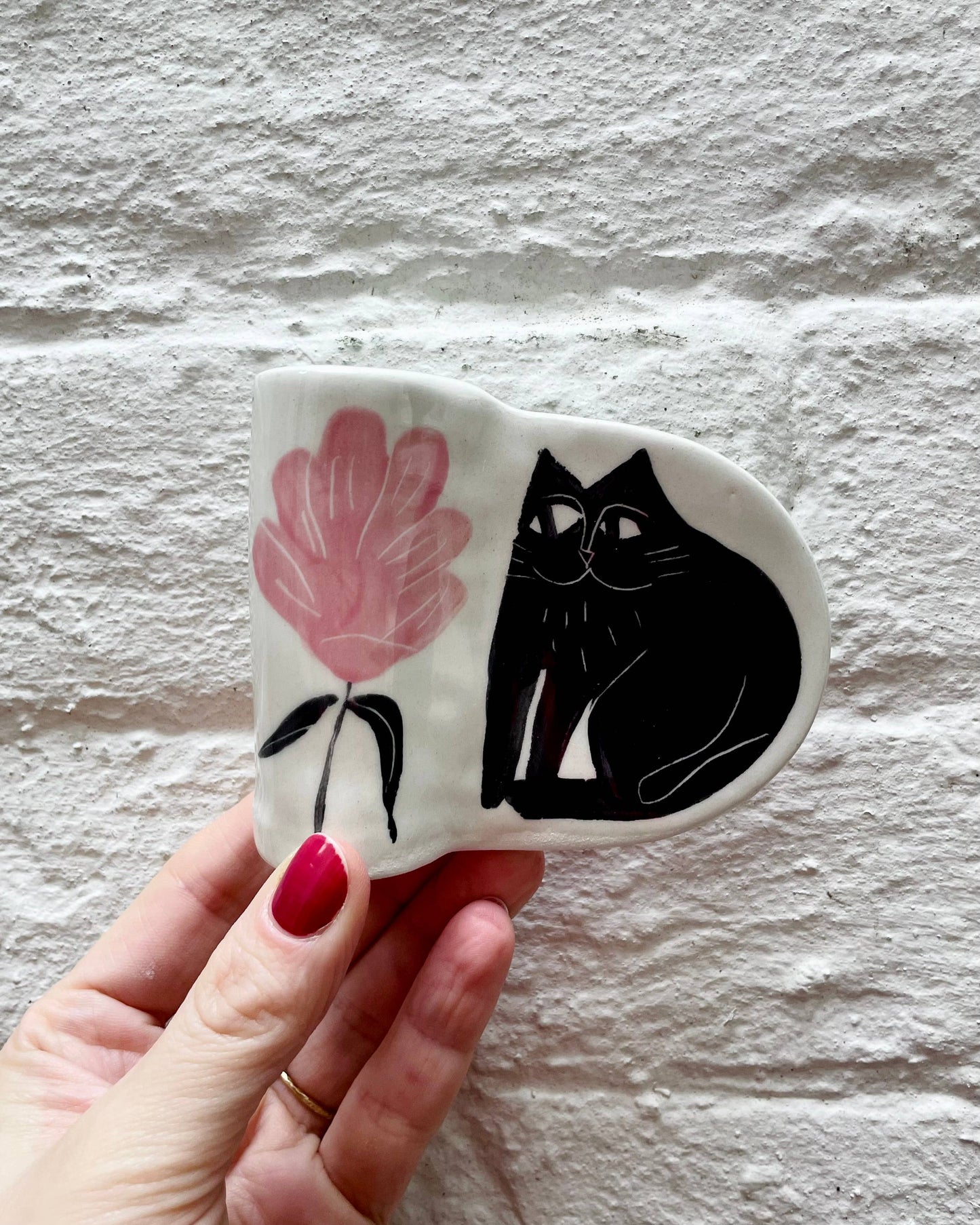 The cutest candle holder, hand built and illustrated