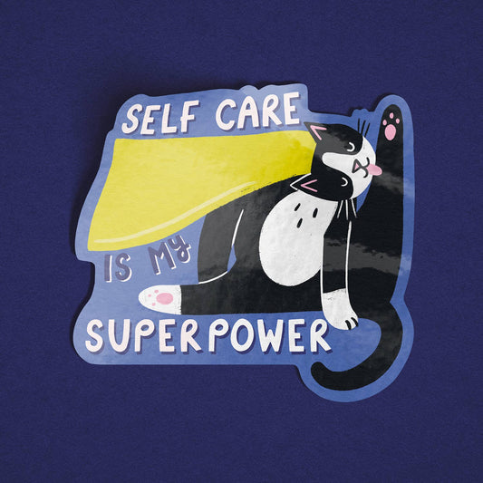 Self Care is My Superpower - Colourful Vinyl Sticker