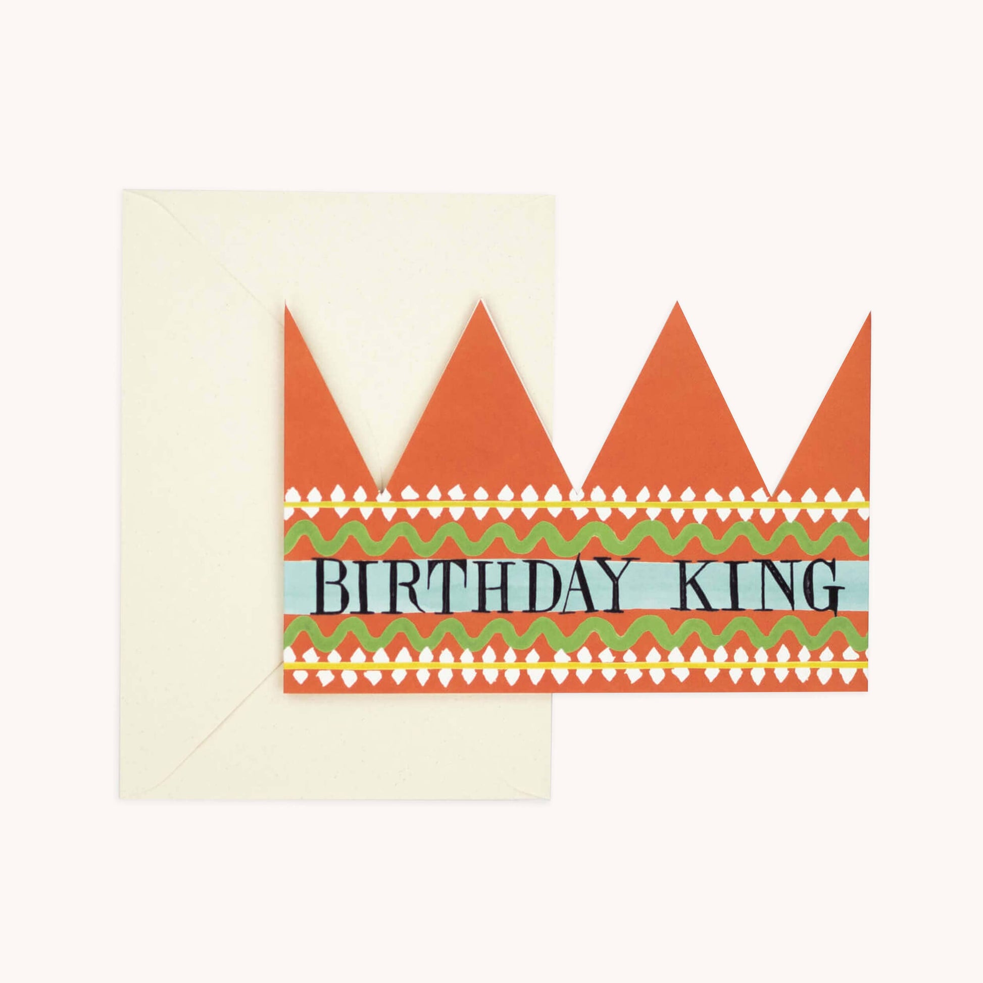Party hat card, birthday king.