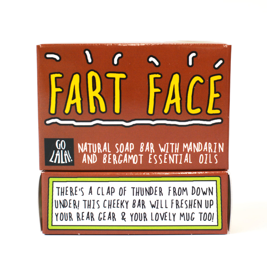 Fart Face - Mandarin and Bergamot soap  Funny Gift 