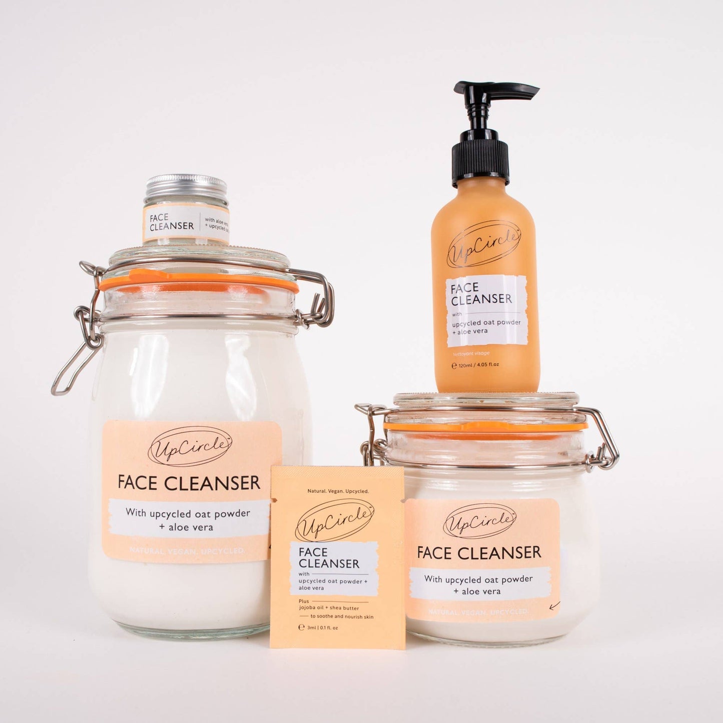 Eco Spa Cleansing Face Milk with Aloe Vera + upcycled Oat Powder