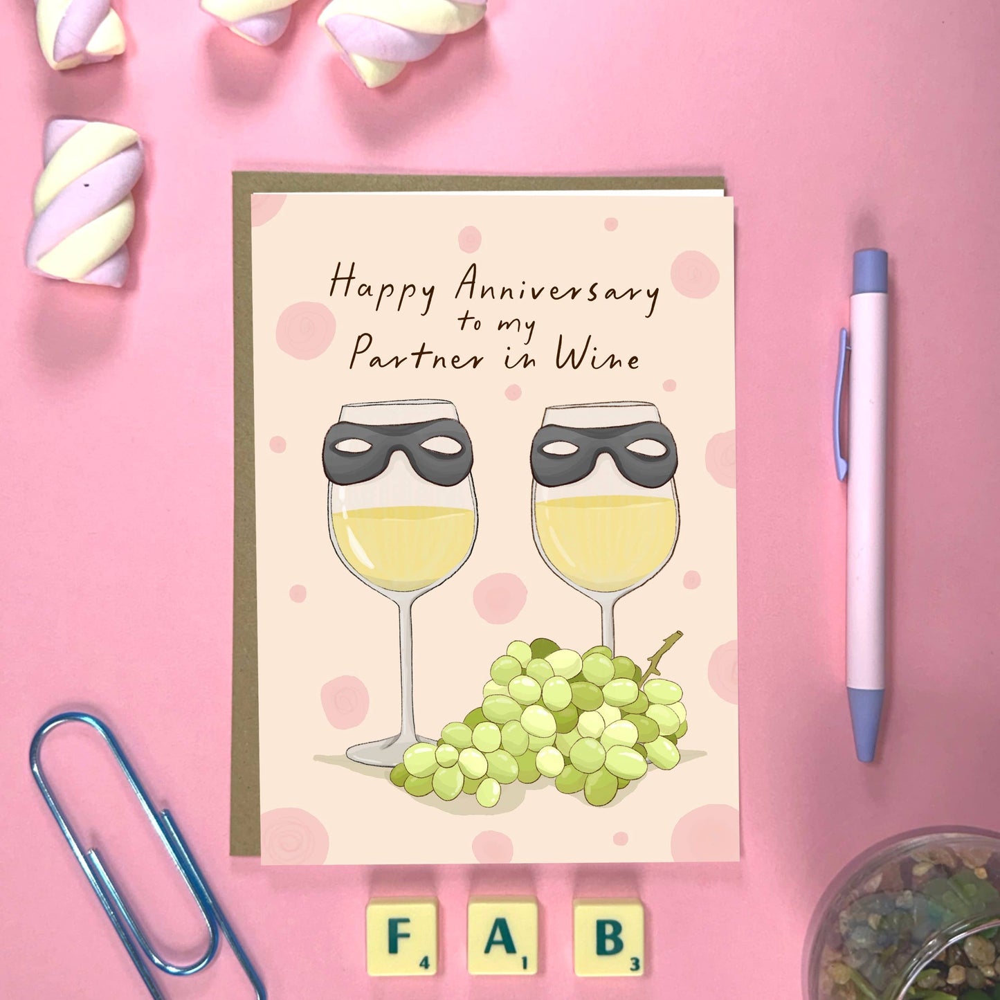 Anniversary Card. Happy Anniversary to my partner in Wine.