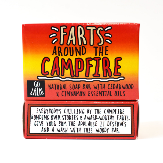 Farts around Campfire - Soap Cedarwood  Funny Gift 