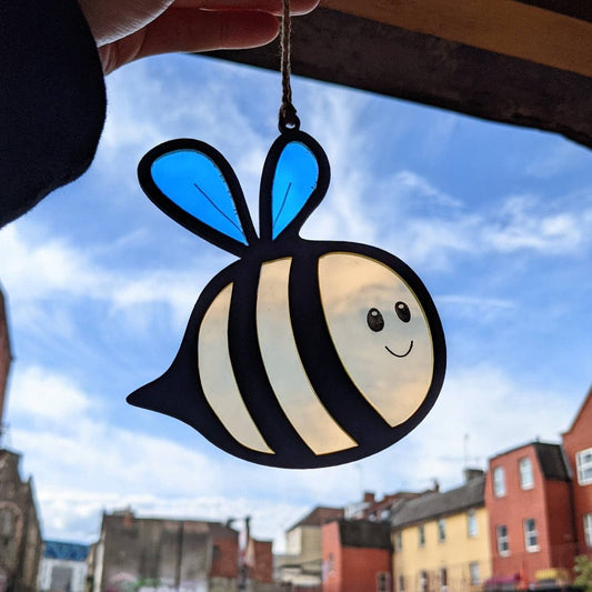 Laser cut acrylic bumbling bee