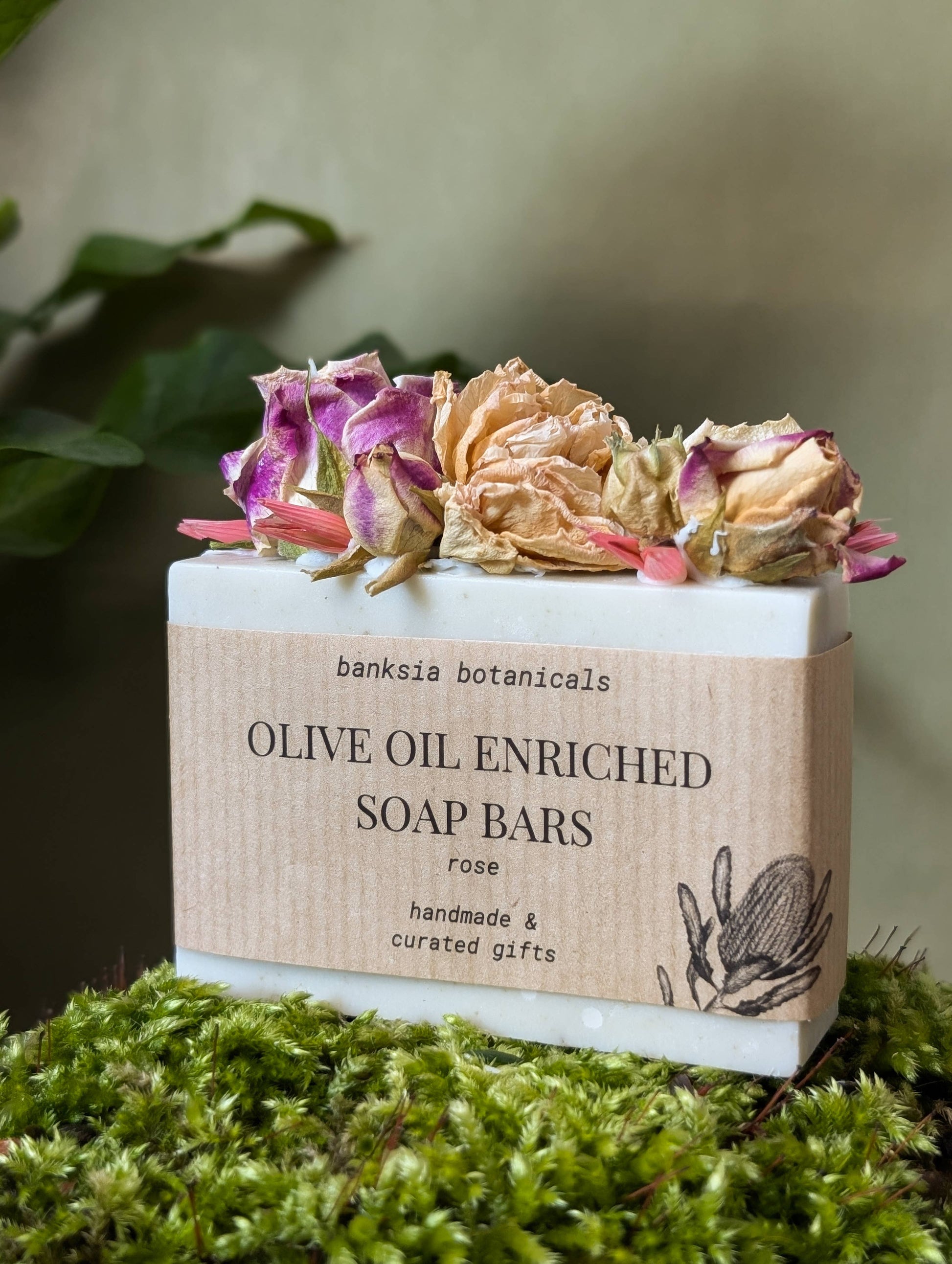 Rose olive oil enriched soap bars