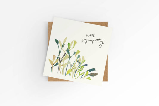 Sympathy card, grass