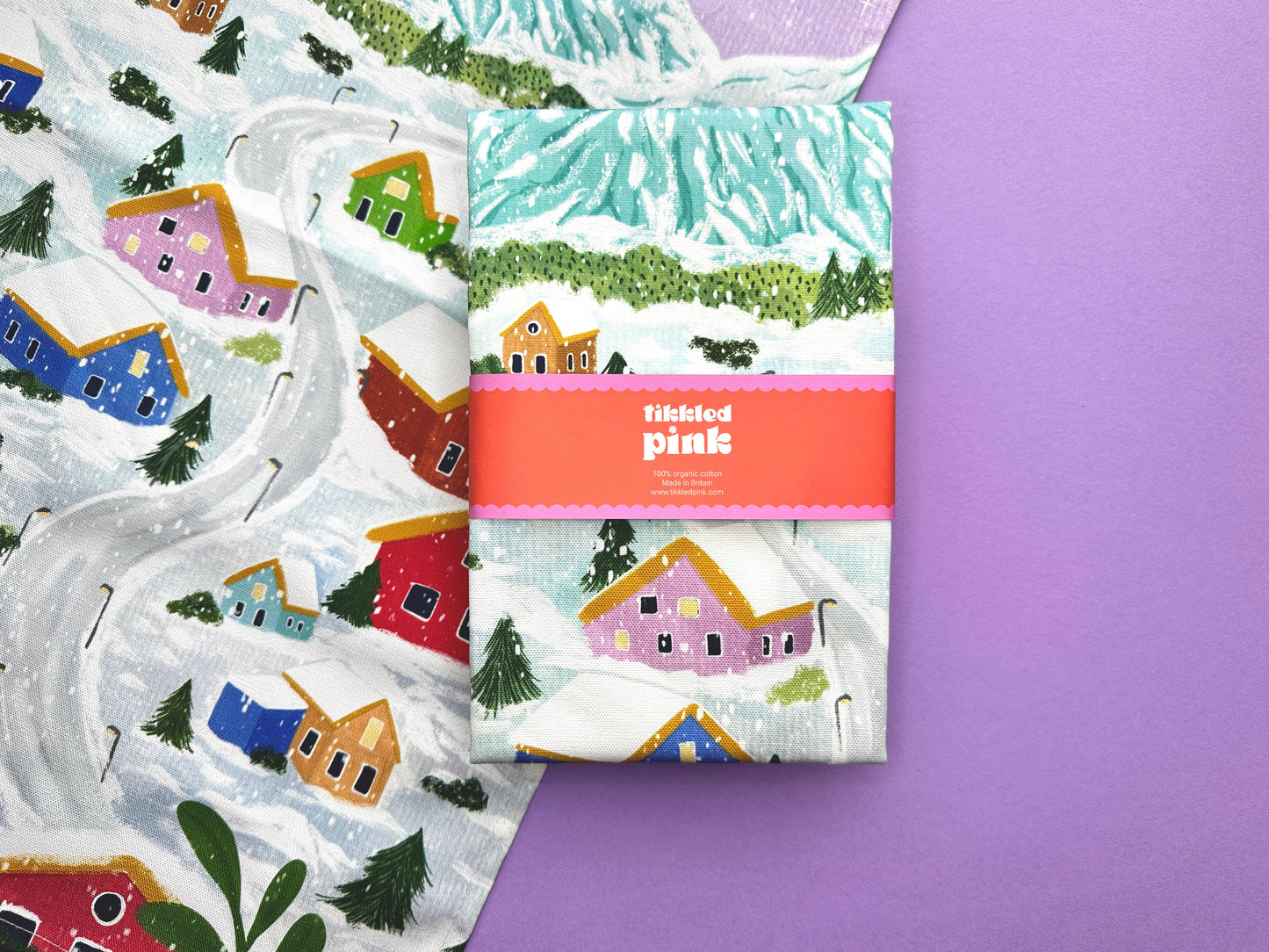 Winter Village Tea Towel | Christmas Gift Cotton Tea Towel