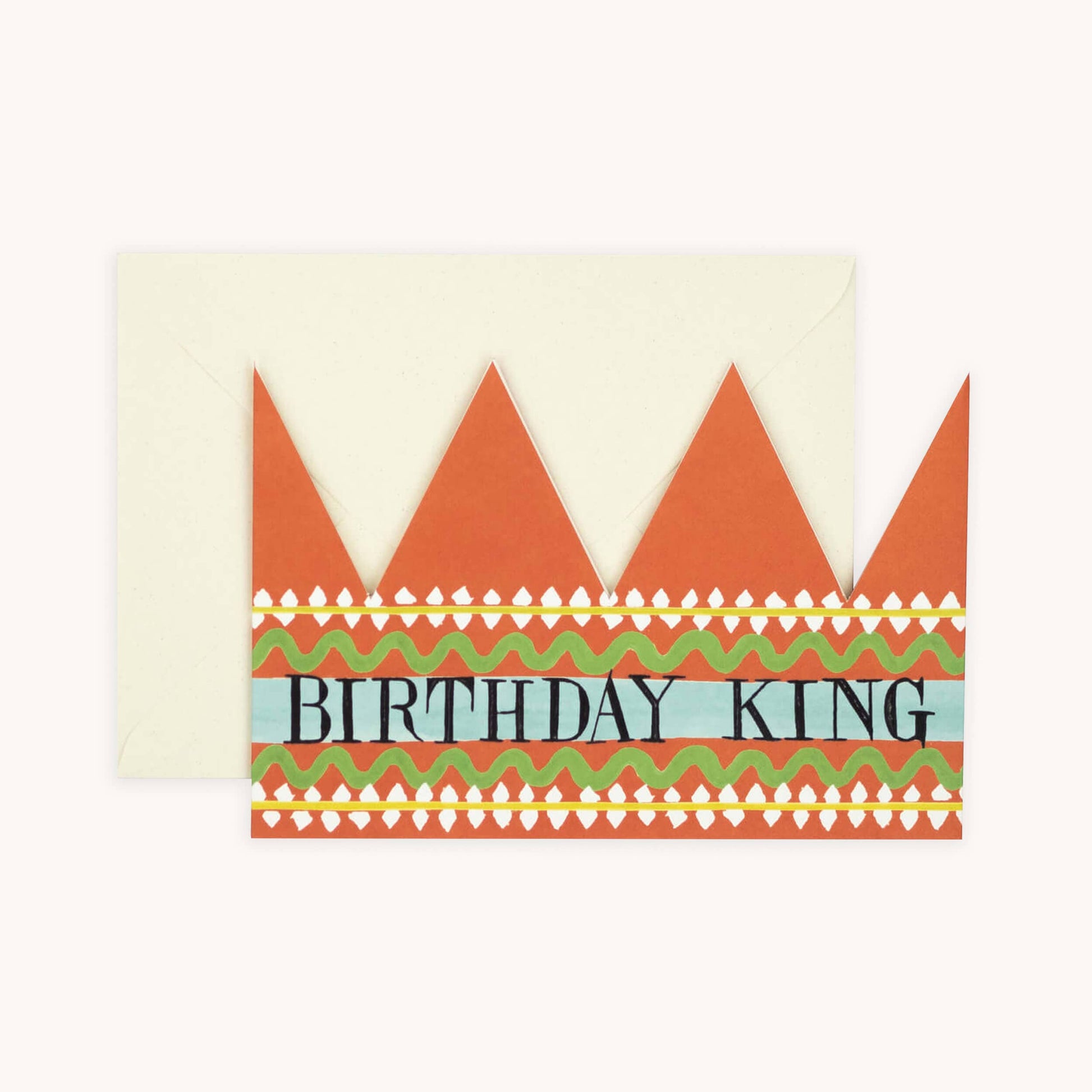 Party hat card, birthday king