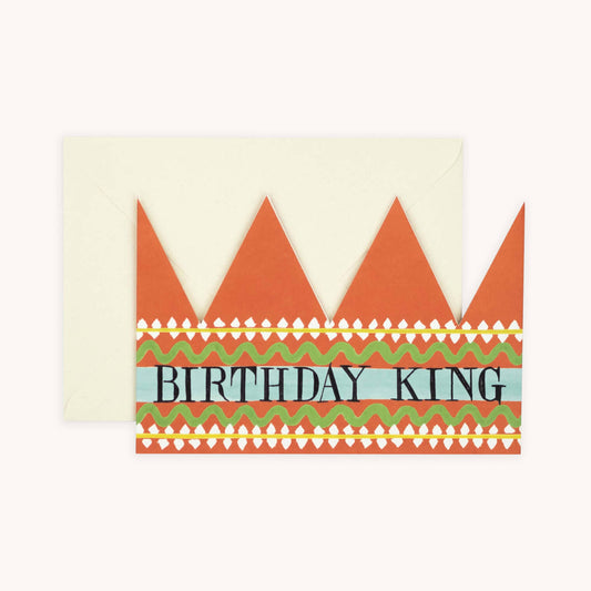 Party hat card, birthday king