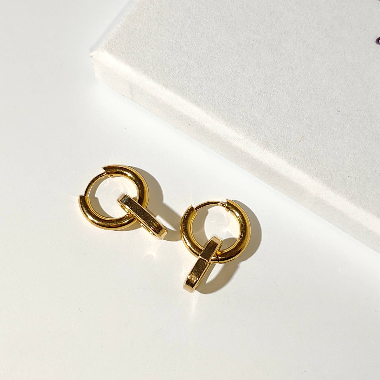 Convertible Link Gold Hoop Earrings