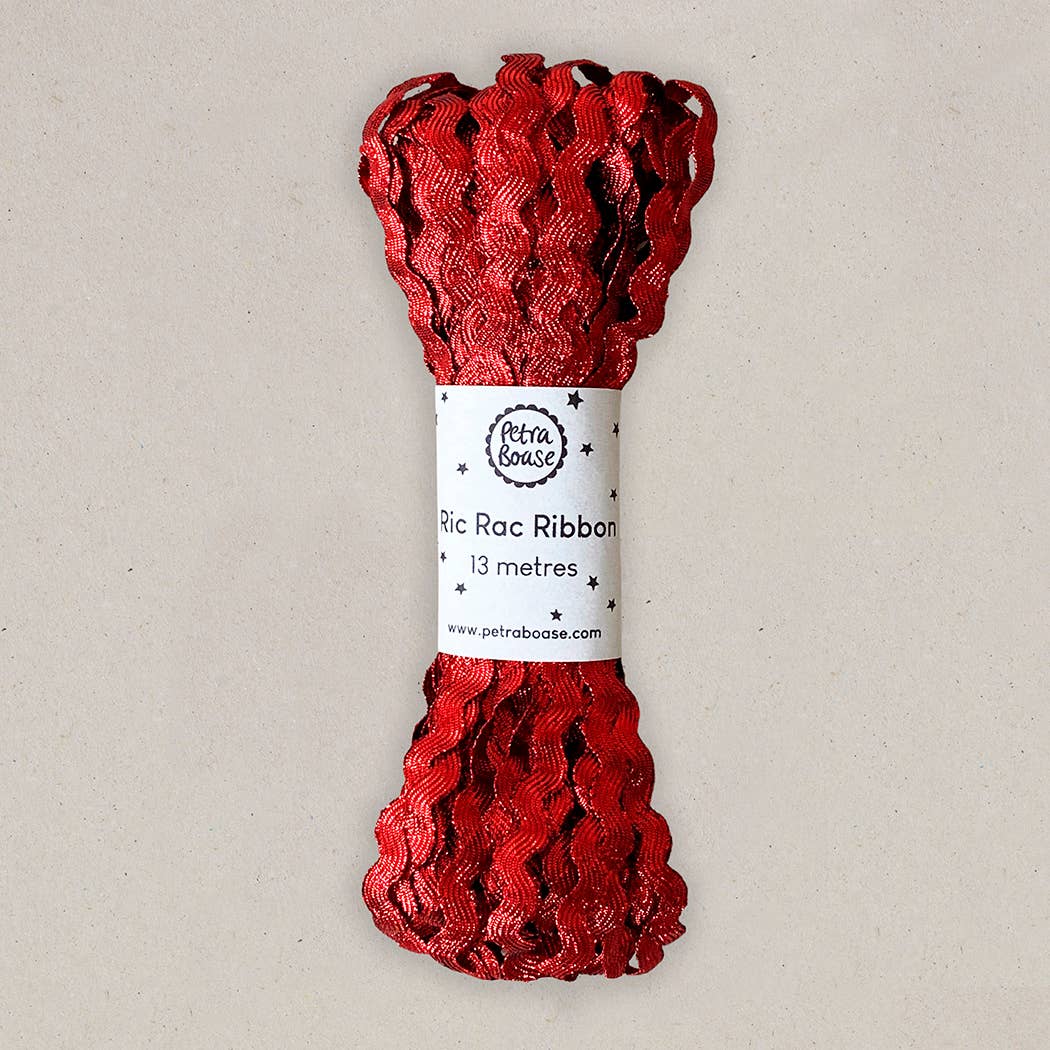 Ric Rac Ribbon 13m  - Ruby Red