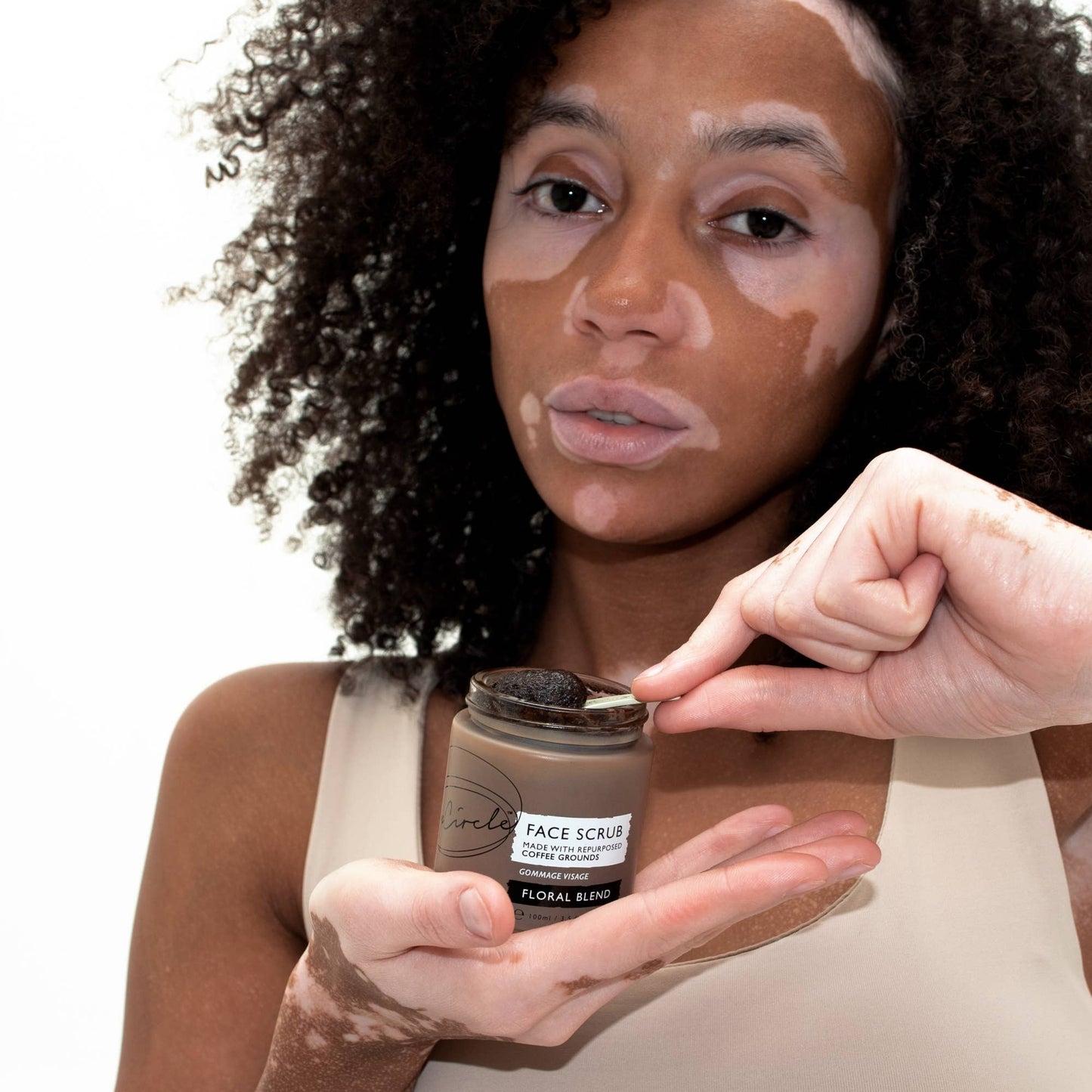 Face Scrub with Coffee + Rosehip [Floral] Vegan Exfoliator