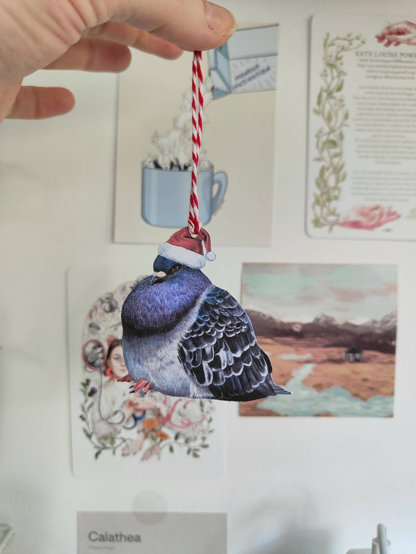 Pigeon Christmas Gift Tags - Set of 6 Card Tags