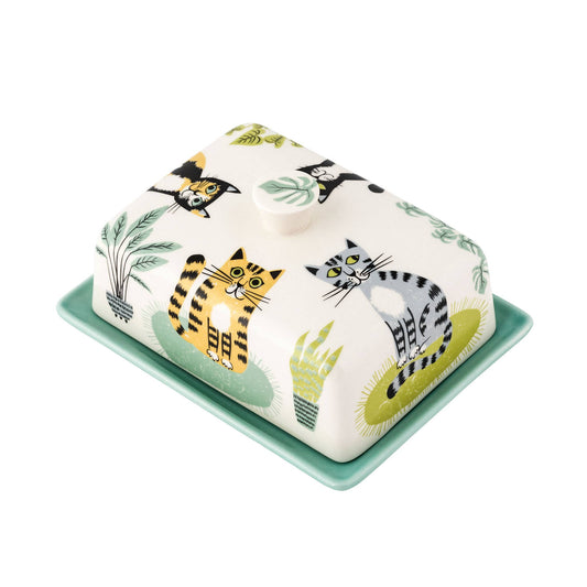 Handmade Ceramic Cat Butter Dish
