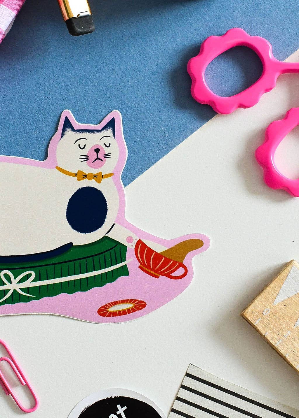 Fabulous Feline Cat Sticker 1 - Colourful Vinyl Sticker