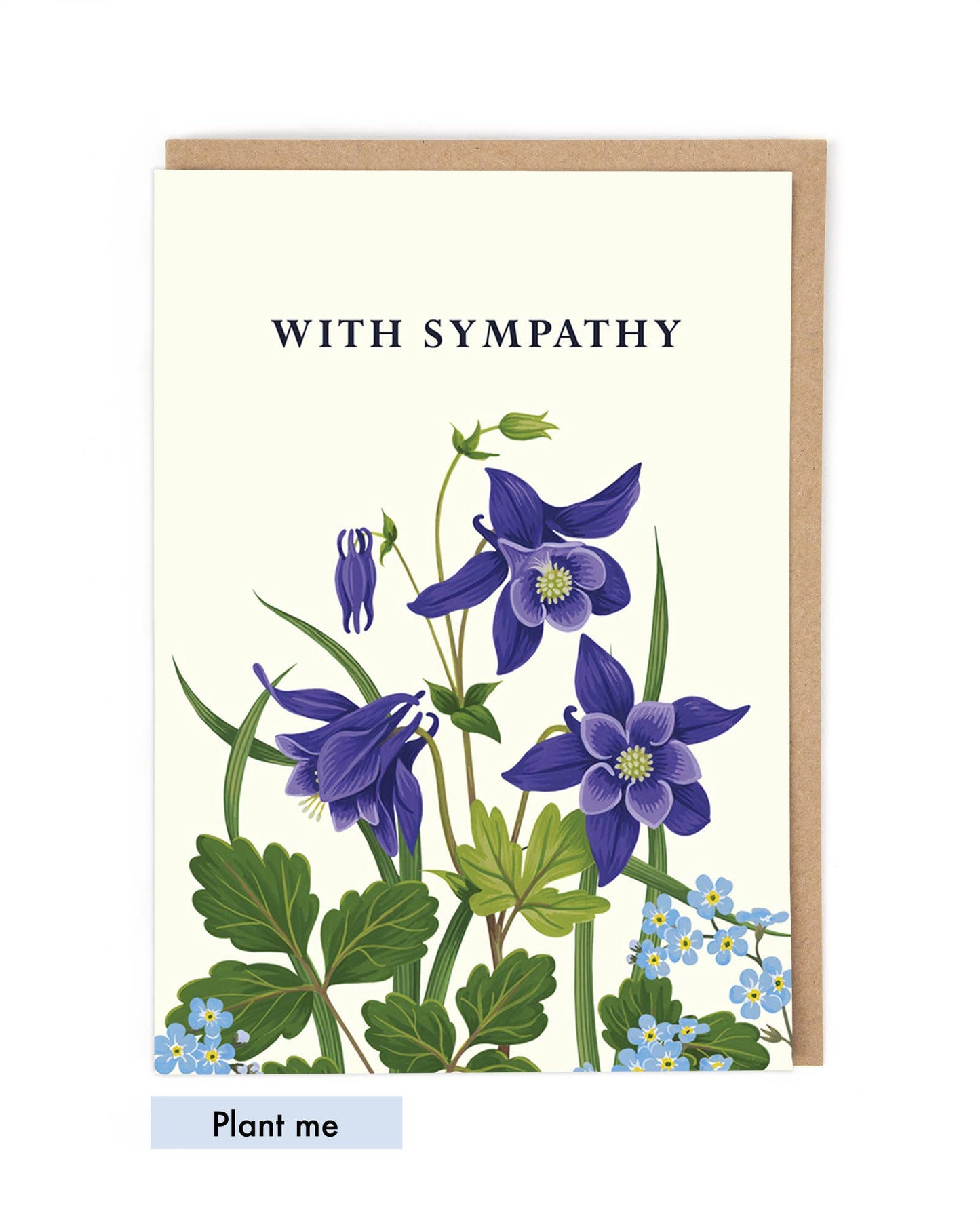 With Sympathy Greeting Card - Plantable Seeded Design