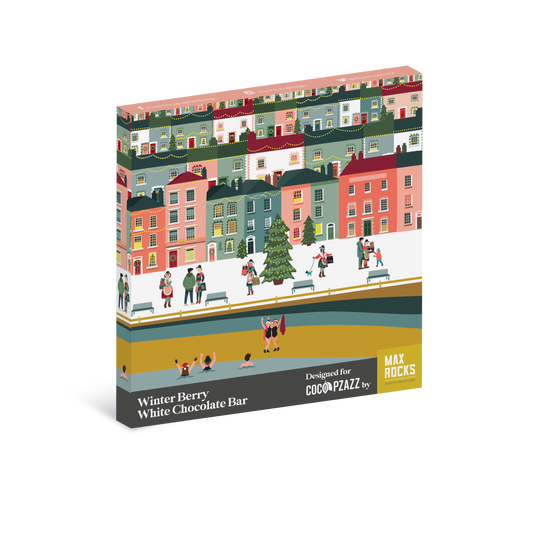 Christmas Max Rocks Winter Berry White Chocolate Bar 80g