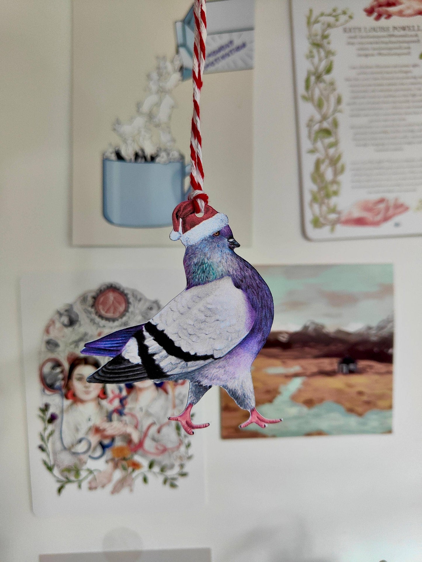 Pigeon Christmas Gift Tags - Set of 6 Card Tags