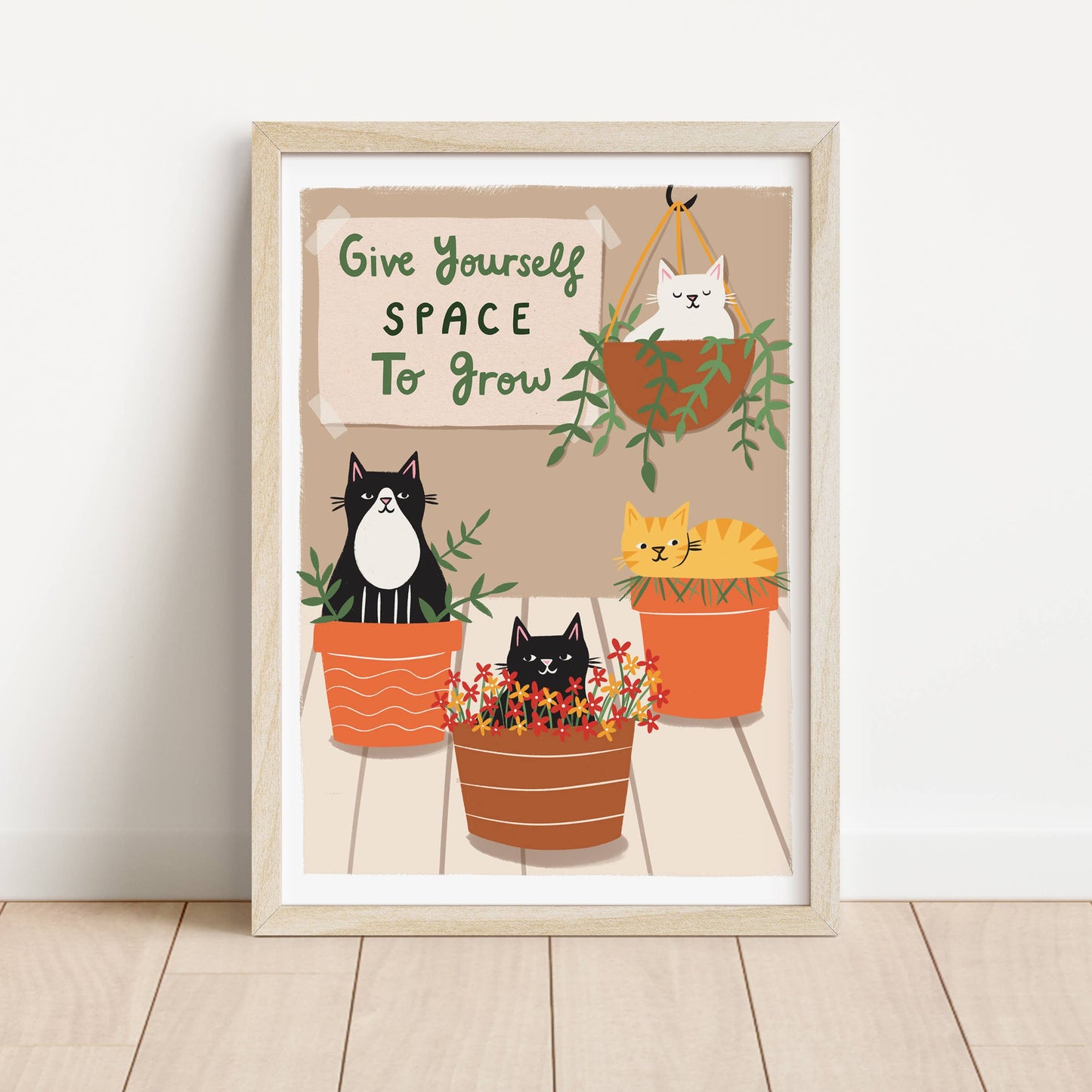 Give Yourself Space to Grow – A4 Art Print