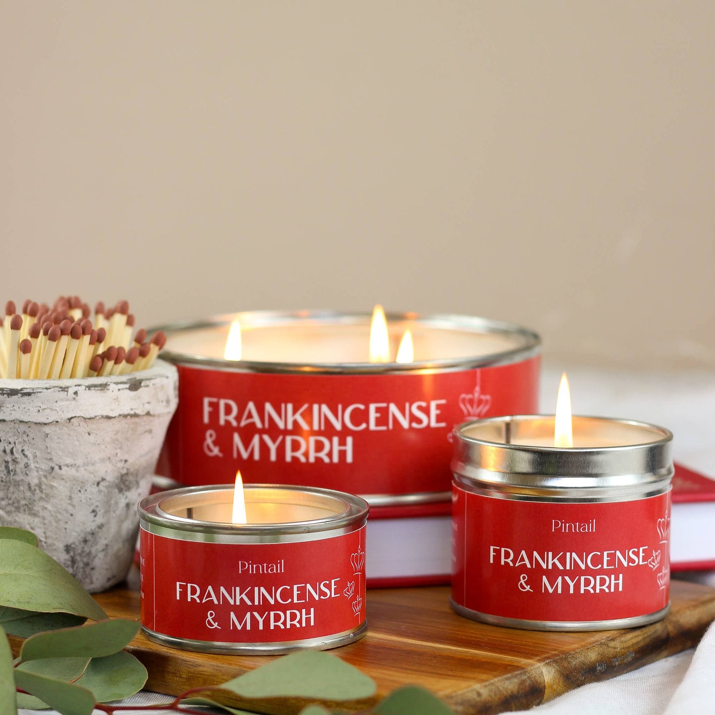 Frankincense & Myrrh Paint Pot Candle I Christmas Candle